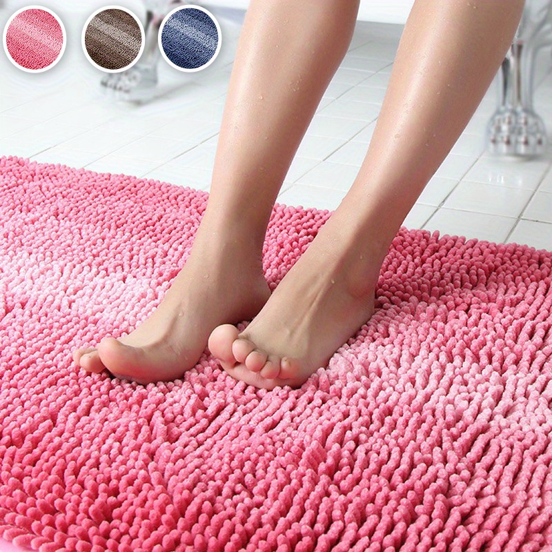 Absorbent Floor Mat Bathroom Carpet Fine Chenille Chenille 1pcs