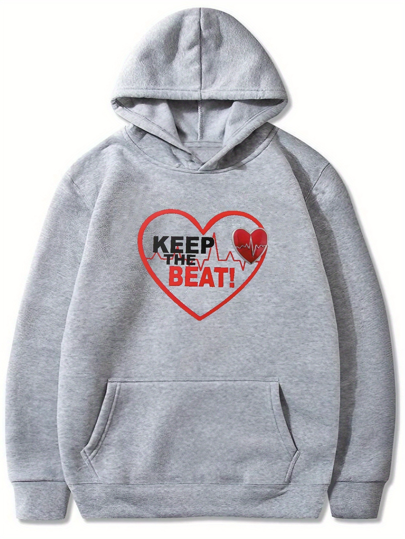 Love Heart Print Hoodie Cool Hoodies For Men Mens Casual Graphic Design  Pullover Hooded Sweatshirt With Kangaroo Pocket Streetwear For Winter Fall  As Gifts - Men's Clothing - Temu