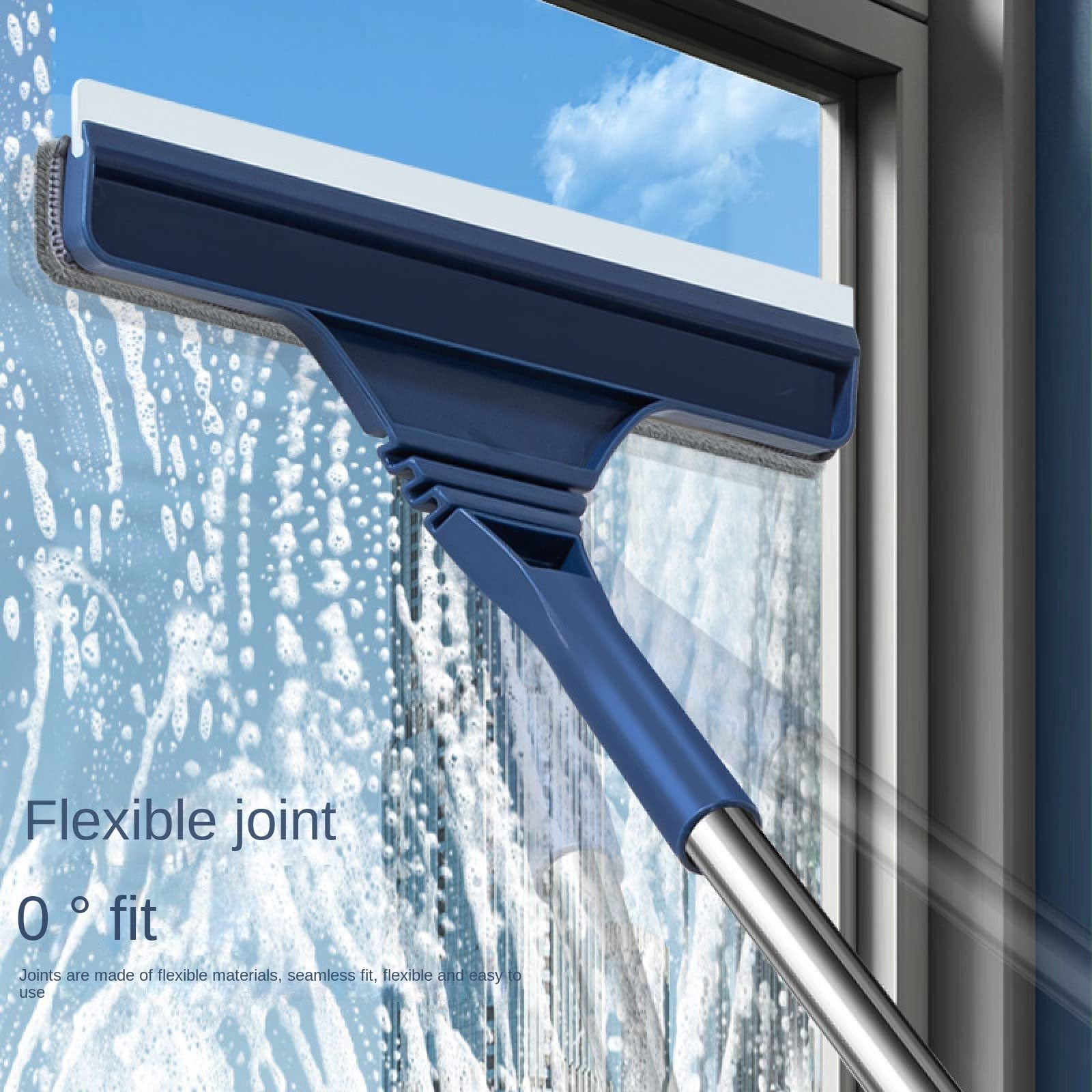 Limpador de janelas de ímã duplo lateral, limpador de vidro de janela dupla  magnético ajustável, escova de lavagem, 4-28 mm