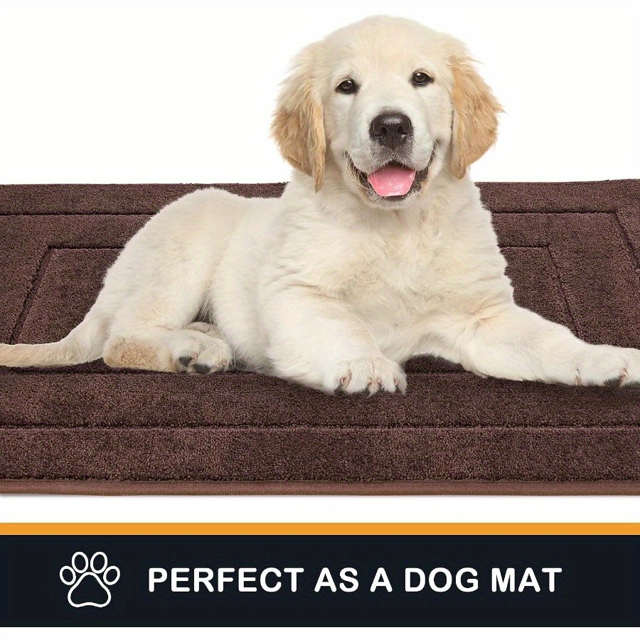 1pc Dog Mat For Floor, Moisture-proof And Absorbent Dog Chenille Mat, Large  Non-slip Household Dog Blanket Dog Rug