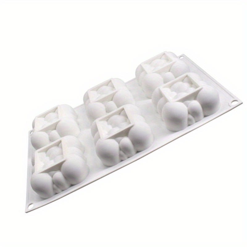 3D Cloud Chocolate Cake Silicone Mold Square Bubble Mousse Baking