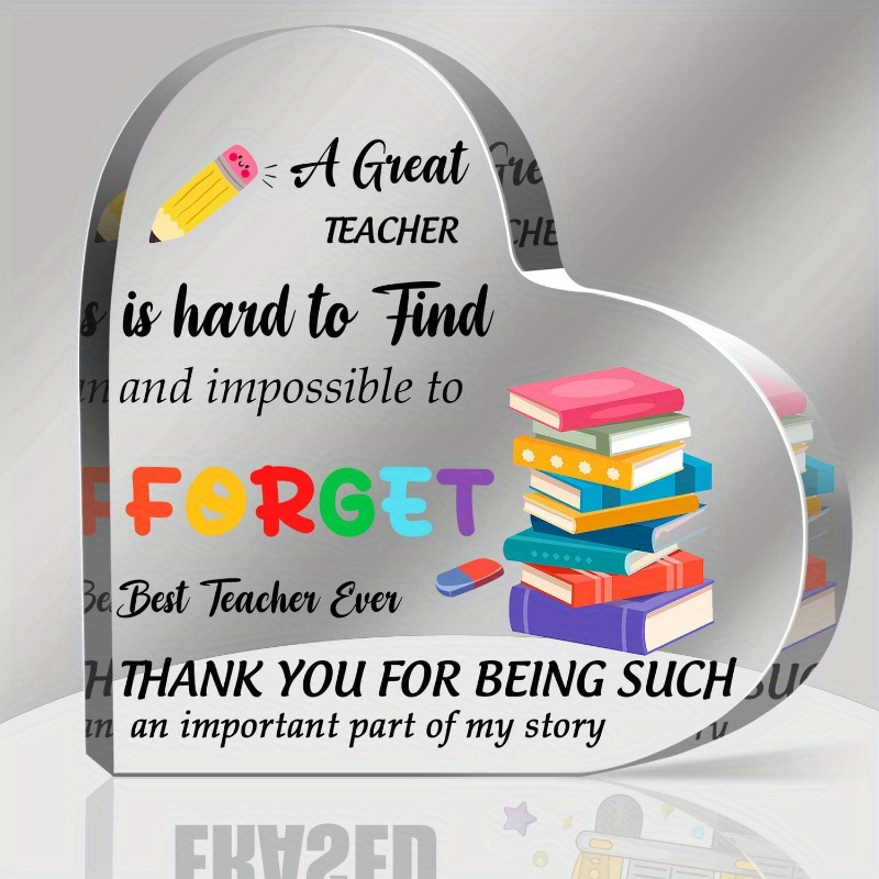 

1pc, Teacher Appreciation Signs Acrylic Keepsake And Paperweight Gift For Women Teacher Thank You Gifts For Teacher Teacher Appreciation Week Gifts Teacher Birthday Gifts Best Teacher Gifts