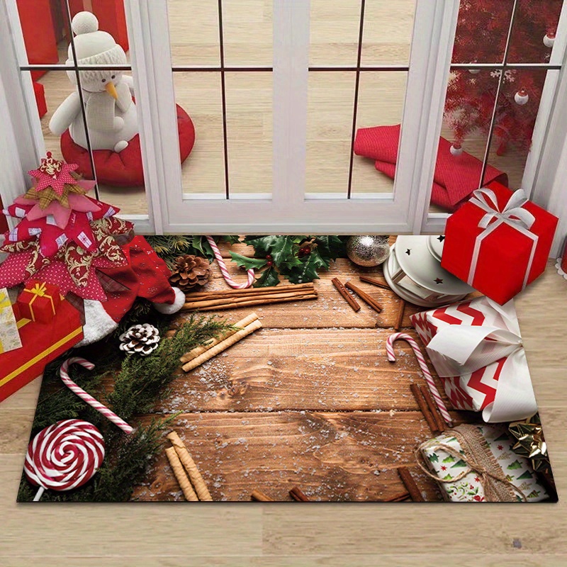 1pc Alfombra De Navidad Alfombra De Baño Suave De Navidad - Temu