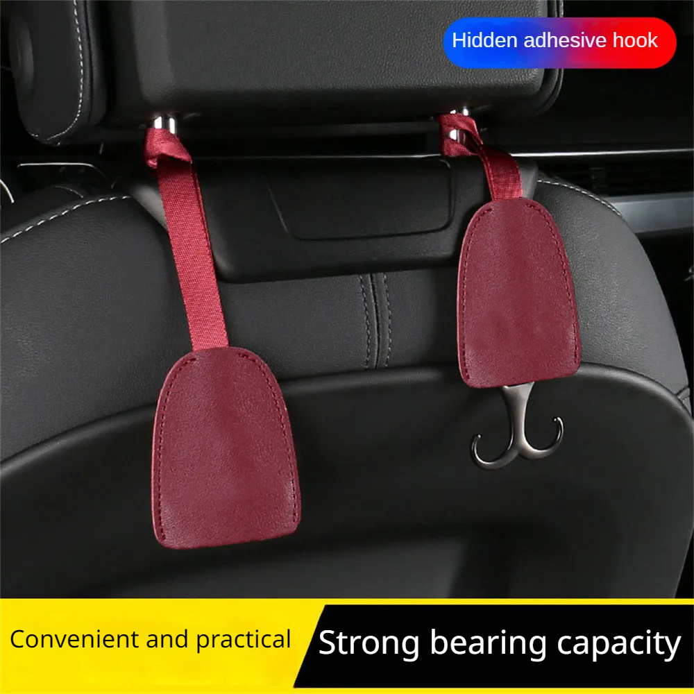 1/2Pcs Double Head Hooks Car Seat Back Headrest Hanger Car Bag Pouch  Clothes Hanging Hook Fastener Clip Car Interior Accessories