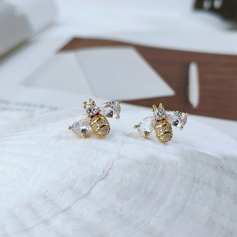 Fashion Bee Flower Honeycomb Earrings For Women And Girls As Birthday And  Christmas Gifts - Temu