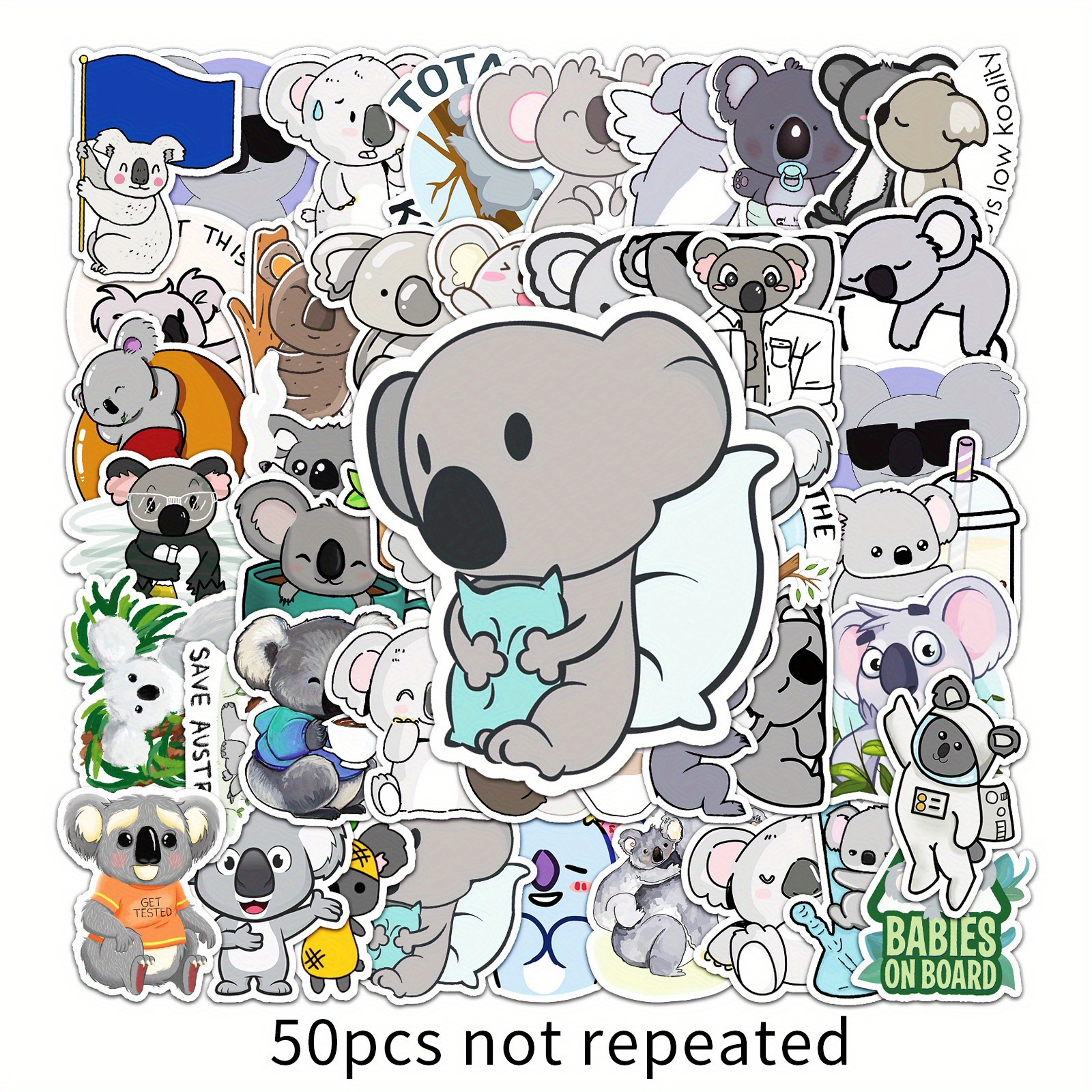 50pcs Waterproof Cute Koala Bears Stickers Bulk Water - Temu