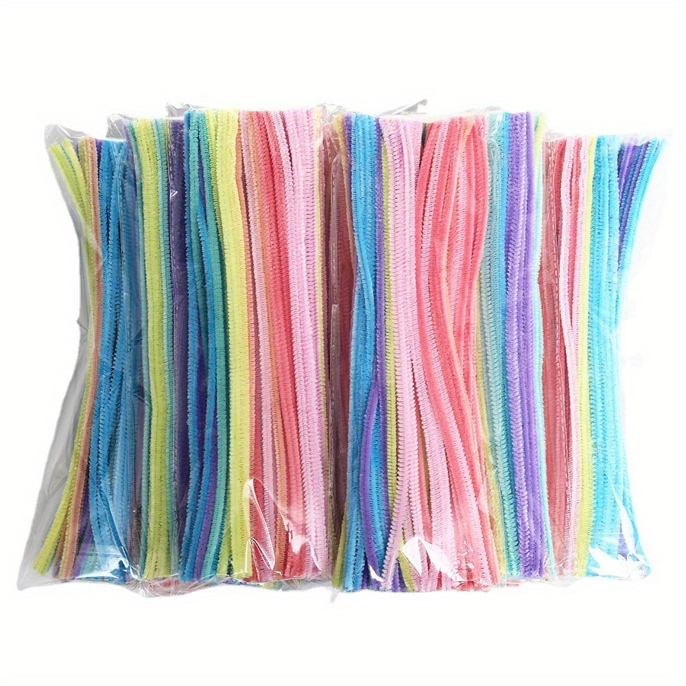 Fabric Velvet Mixed Color Twist Sticks Chenille Stems - Temu