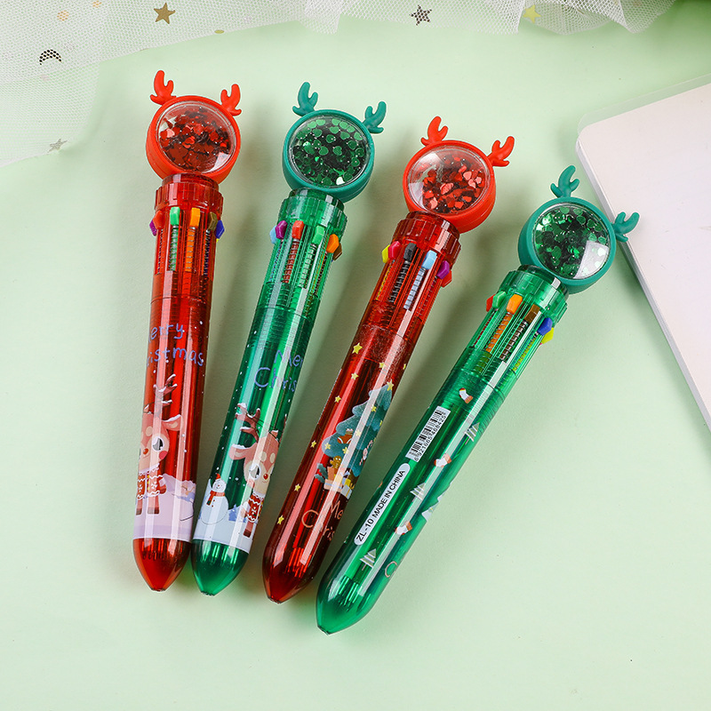 1pc Christmas Gift Ballpoint Pen For Students Children, Colorful