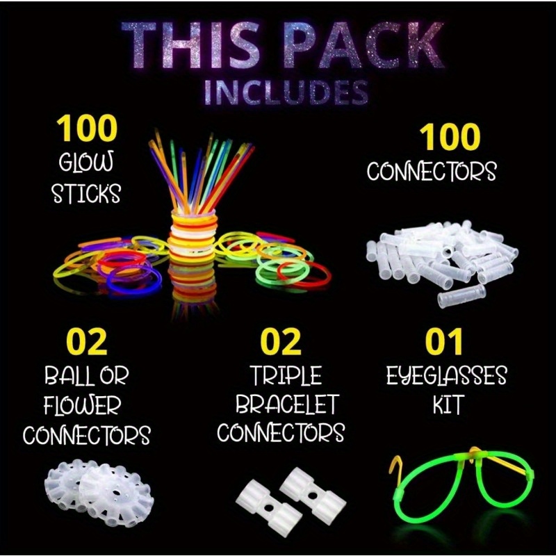 Glow Stick, Light Sticks, Glow In The Dark Sticks (Pack Of 50)