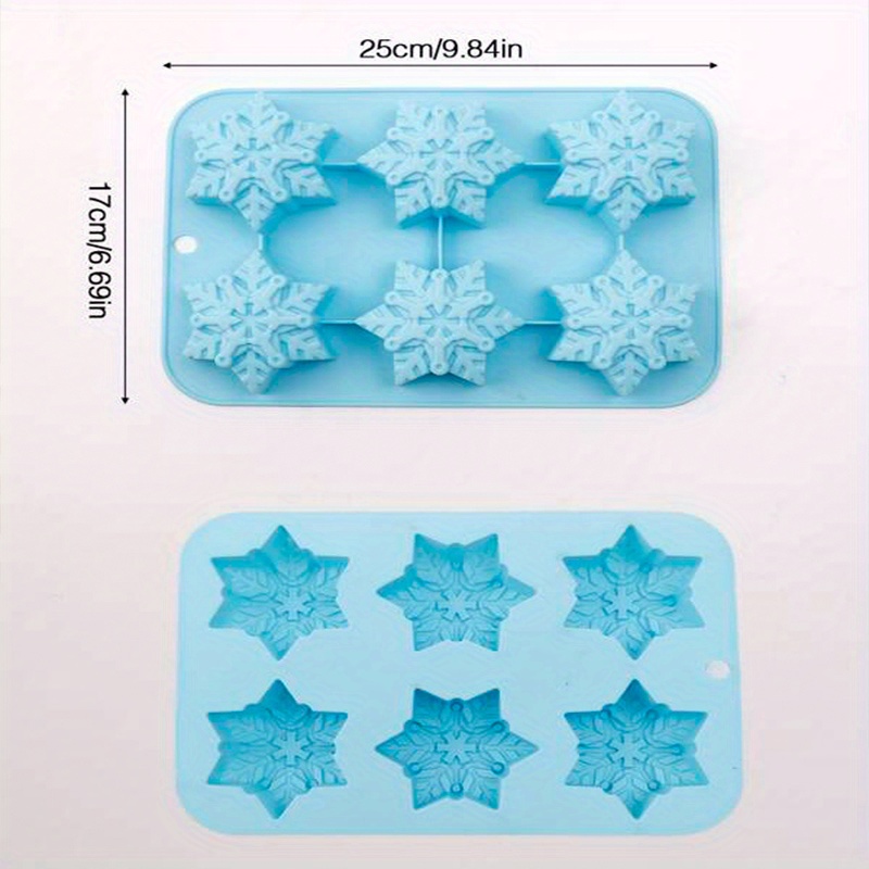 1pc, Snowflake Cake Mold, 3D Silicone Mold, Christmas Pudding Mold, Xmas  Chocolate Mold, For DIY Cake Decorating Tool, Baking Tools, Kitchen  Accessori