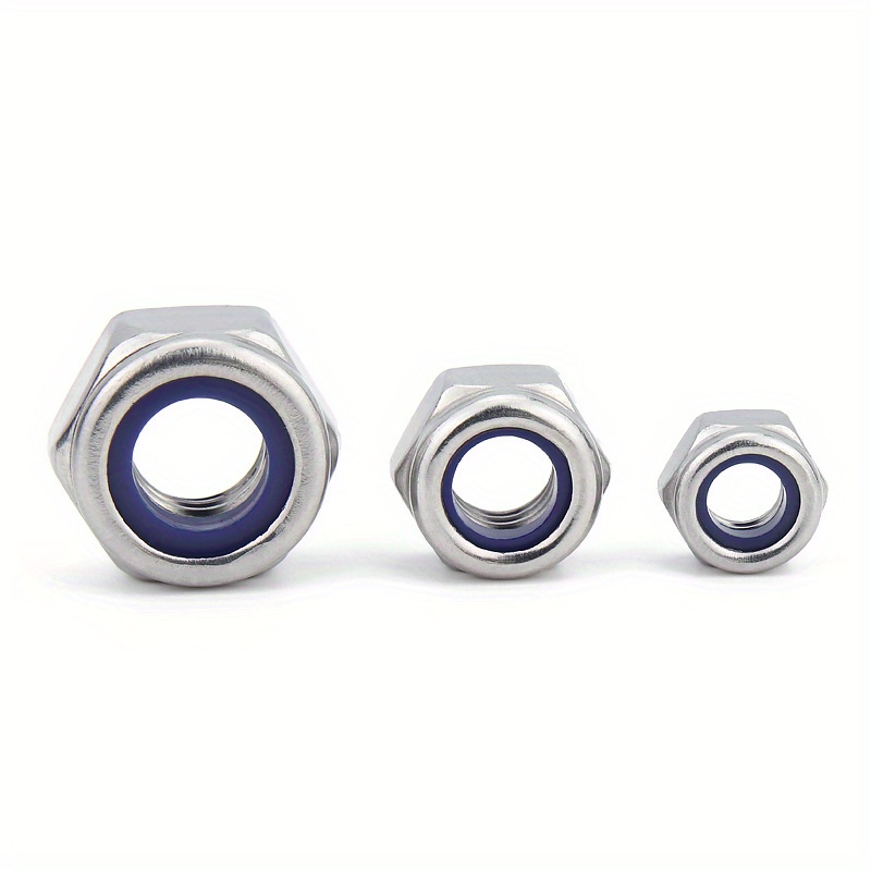 M10 304 Stainless Steel Self-Lock Nylon Inserted Hex Lock Nuts