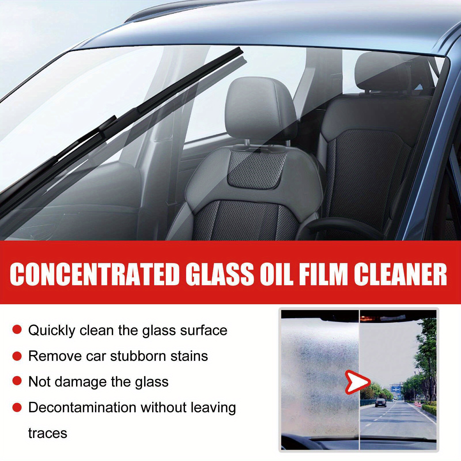 Car Glass Oil Film Stain Removal Cleaner,Oil Film Remover for Glass,Car  Glass Windshield Oil Film Cleaner,Oil Film Remover for Car Window,Universal