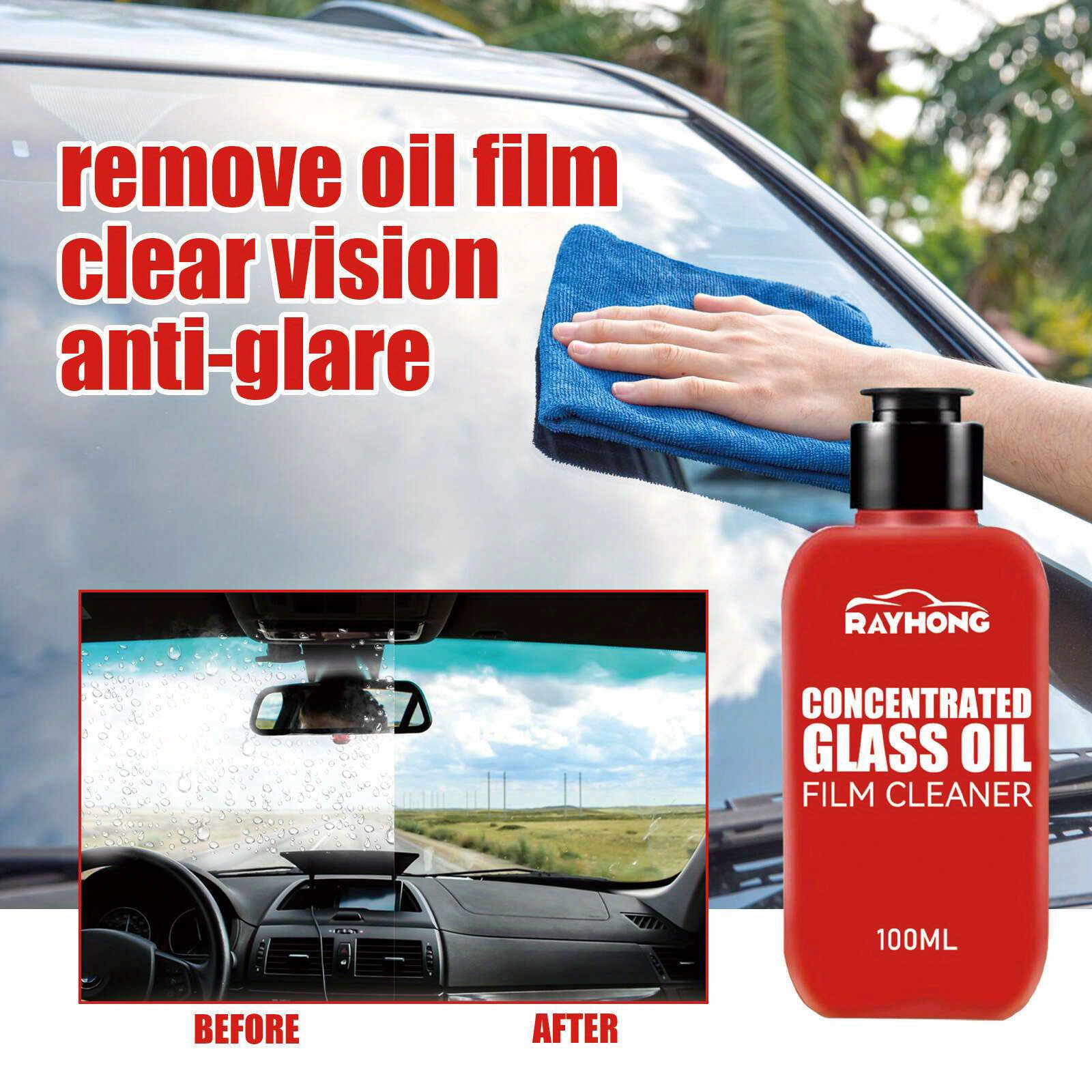 Car Glass Oil Film Stain Removal Cleaner, Car Windshield Oil Film Cleaner