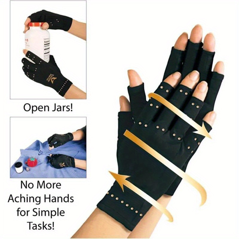 in rame compressione artrite Guanti 1 ortopedico bretelle - in rame  completo dito Guanti per donne & Uomo , e ogni giorno mani supporto ,  completo dito mani supporto Guanti per