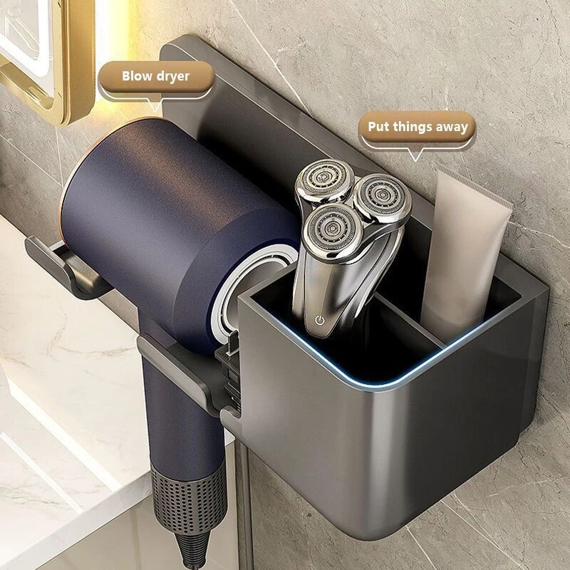 Wall Mounted Hair Dryer Holder-Blow Dryer Holder for Dyson Supersonic Stand  Organizer Bathroom Accessories Storage Rack
