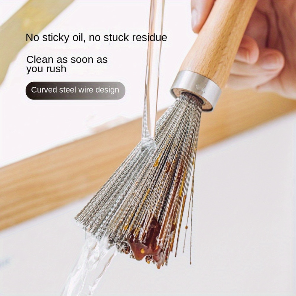 SHUEHO Stainless Steel Pot Brush Long Handle Cleaner