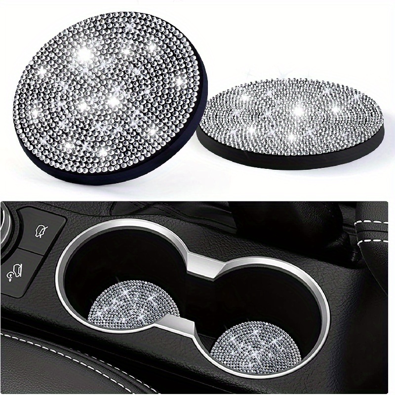 Automotive Accessories Rhinestone Car Cup Holder Coaster - Temu