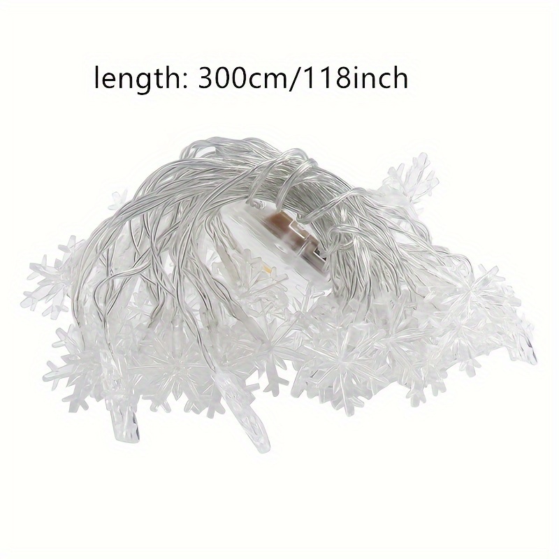 1 pack 3118 11 inch led snowflake curtain light romantic christmas curtain string lights fairy string lights for wedding party home garden bedroom outdoor indoor decoration string lights details 2