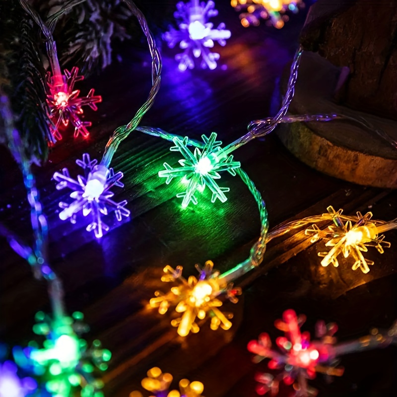 1 pack  118 11 inch led snowflake curtain light romantic christmas curtain string lights fairy string lights for wedding party home garden bedroom outdoor indoor decoration string lights details 3