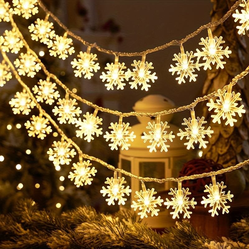 1 pack 3118 11 inch led snowflake curtain light romantic christmas curtain string lights fairy string lights for wedding party home garden bedroom outdoor indoor decoration string lights details 4