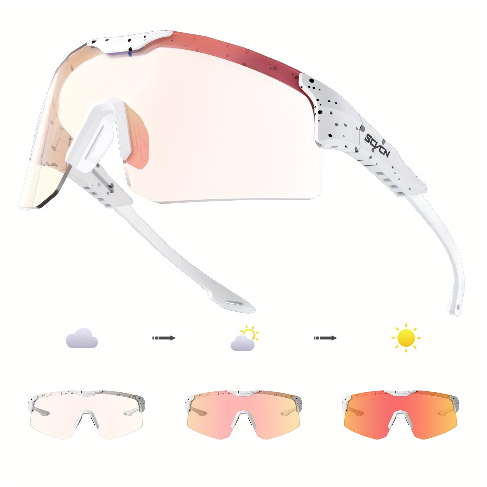 Cool Cycling Photochromic Sunglasses Outdoor Fishing Hiking