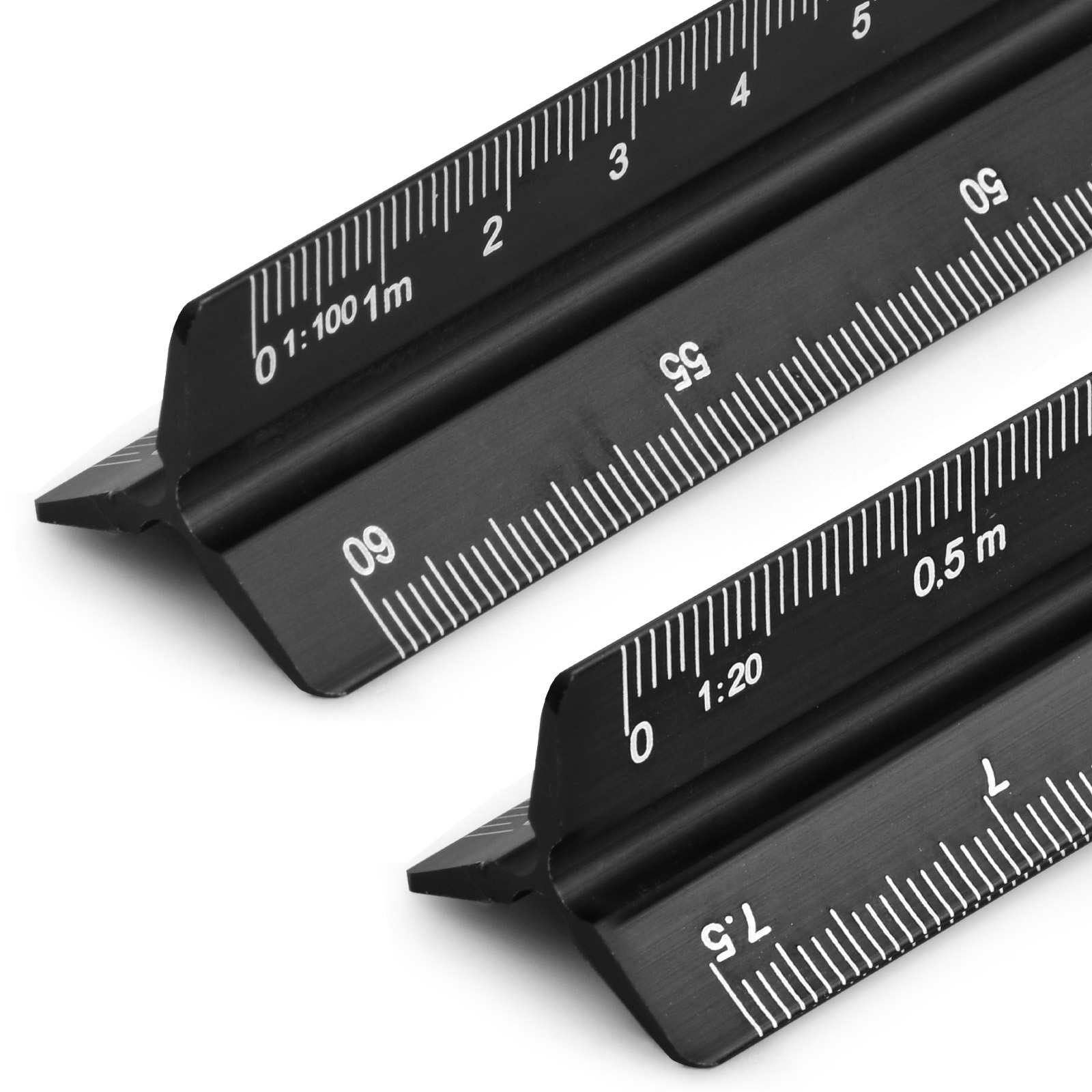 1pc Architectural Scale Ruler For Blueprint, 12in Metric Metal Engineers  Triangle Drafting Ruler With Imperial Measurements For Architects  Engineering, Draftsman Drawing, Laser-etched Markings - Office & School  Supplies - Temu