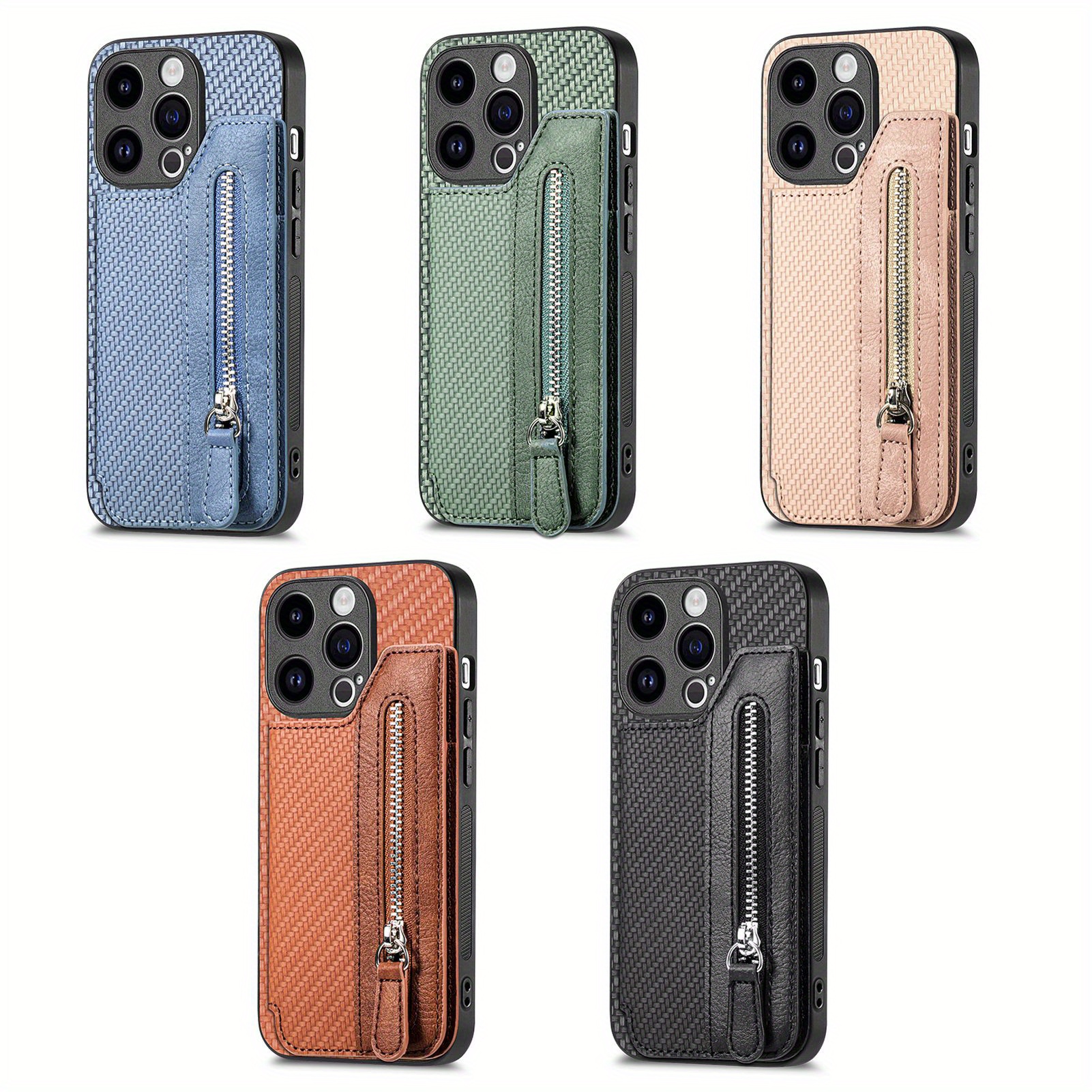 Funda de fibra de carbono y cartera magnética para el iPhone 14