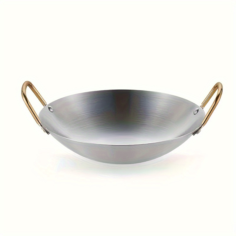  generic Stainless Steel Wok Nonstick Deep Frying Pan