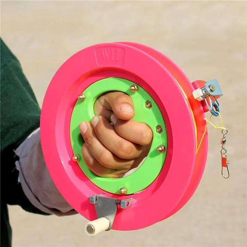 Kite Reel Winder Fire Wheel String Flying Handle Tool Twisted String Line  Outdoor Round Blue Grip For Fying Kites 7874.02inch