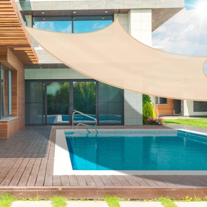 Toldo impermeable para patio, piscina, toldo rectangular para