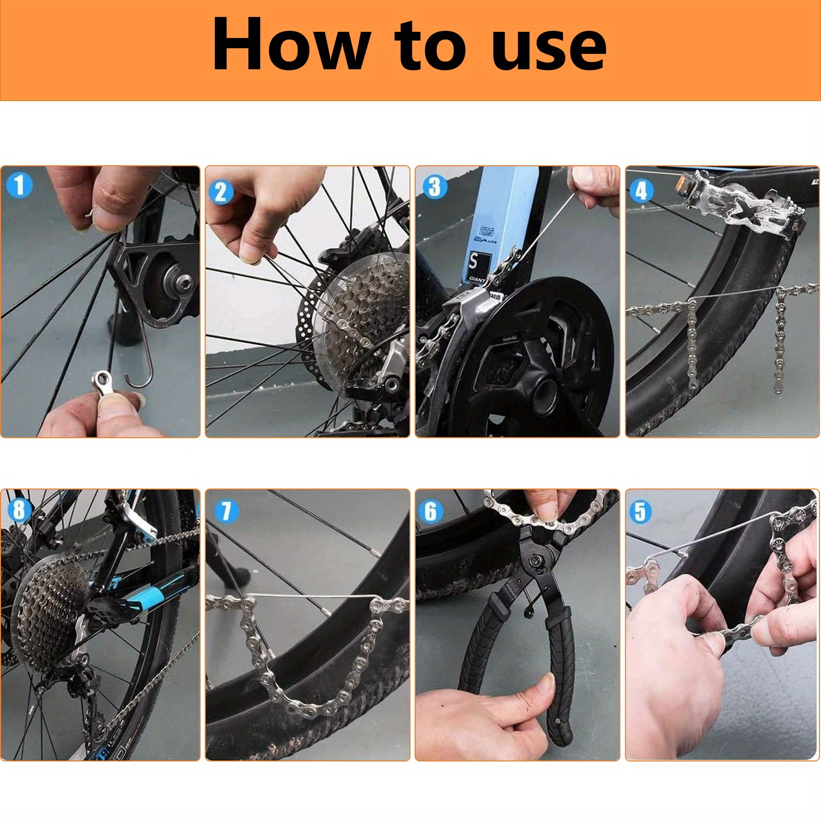 Ensemble d'outils pour chaîne de vélo, pince à chaîne de vélo + séparateur  de chaîne