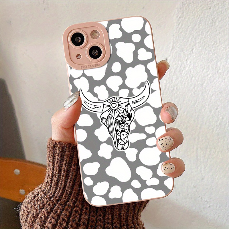 

Cattle Pattern Silicone Protective Phone Case For Iphone 15 14 13 12 11 Pro Max Xr Xs X 7 8 6 Plus Mini 2022 Se