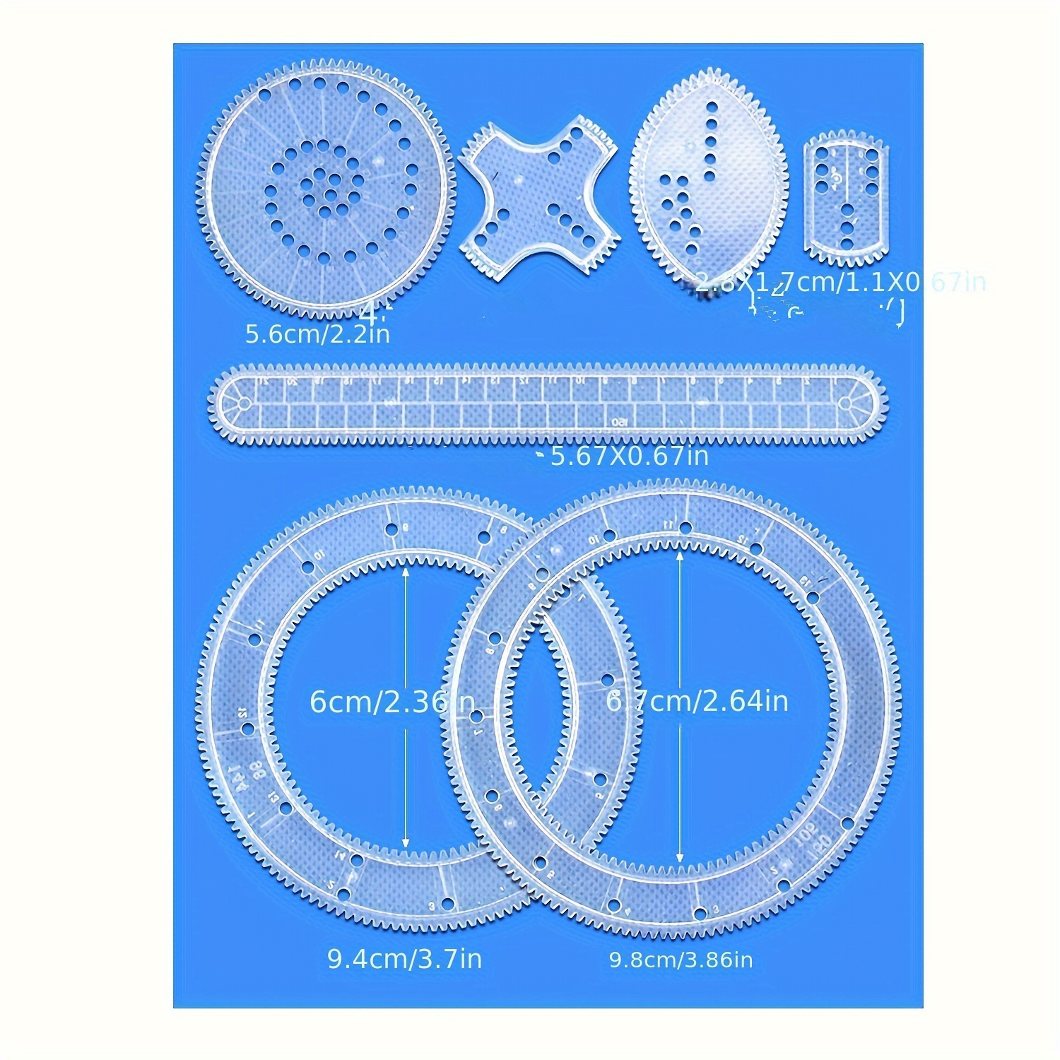 Drawing Ever changing Million Flower Ruler Template Perfect - Temu