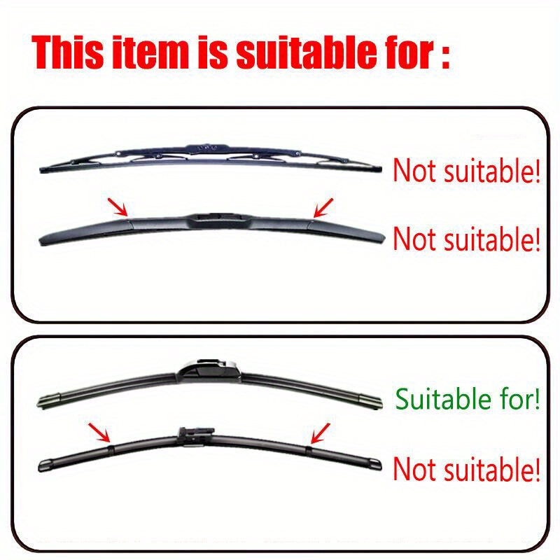 2pcs 26inch 6mm Car Silicone Windshield Frameless Wiper Blade Refill  Accessories