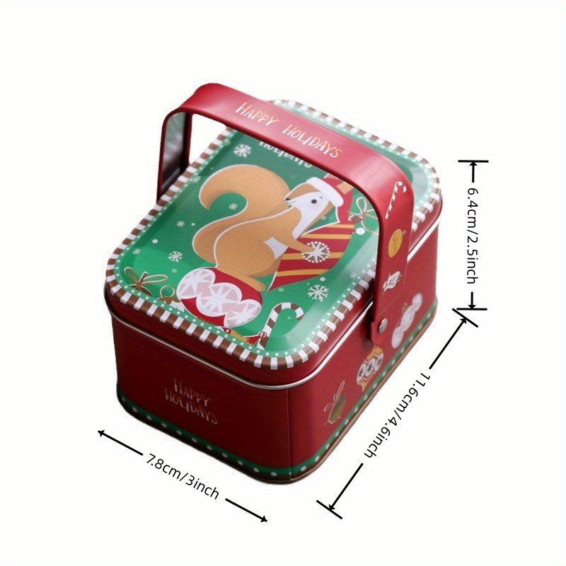 LIFKOME 1 Set Box Tinplate box with lock cookie canning tin metal tinplate  empty tins ornaments storage container small tinplate can empty hinged tins  tea tin jars travel cosmetic coin box 