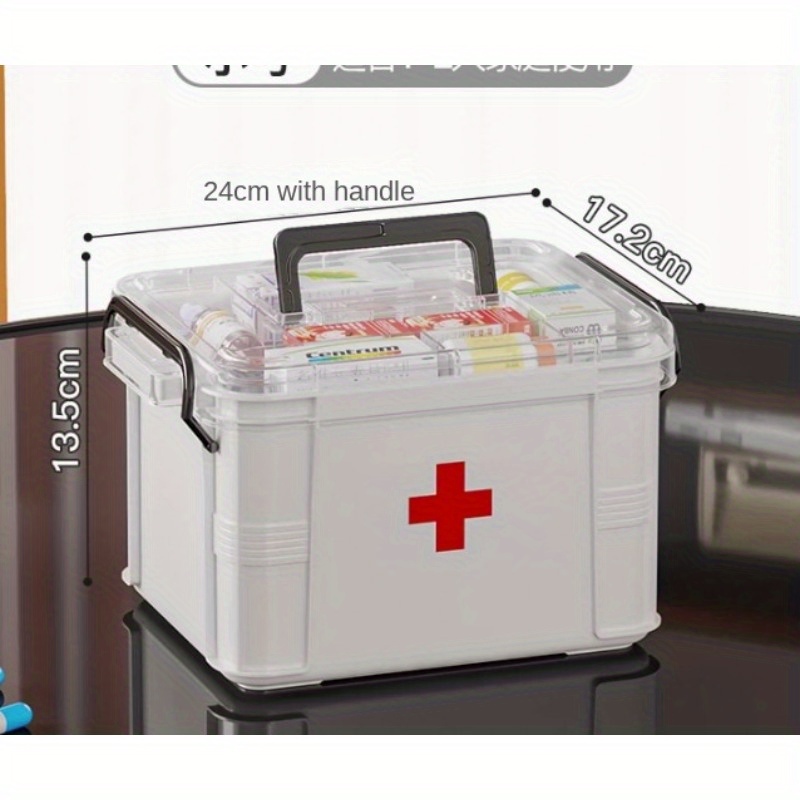 Medicine Box Large Capacity with Handle Multi-layer Portable