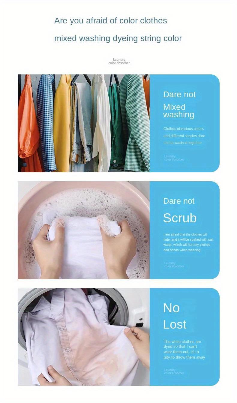 Anti-Staining Clothes Laundry Paper Sheets Anti-String Mixing