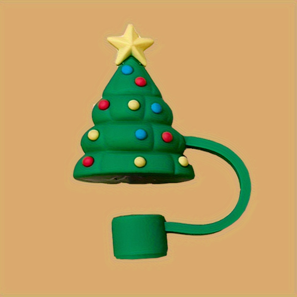 Christmas Series Cute Straw For Straws, Reusable Dustproof Straw