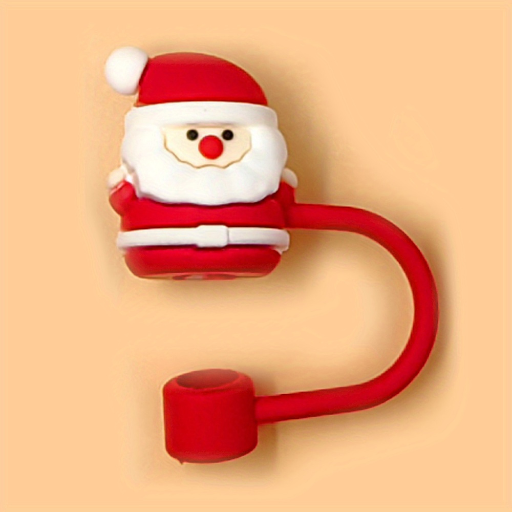 7Pcs Christmas Straw Cover Cup for Stanley Tumbler Cup, 8mm Santa