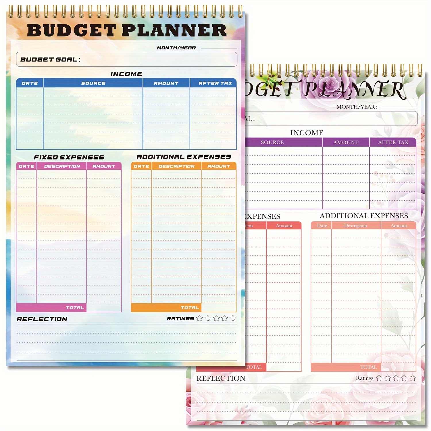 Carnet de planification de budget-Carnet budget mensuel-Dépenses