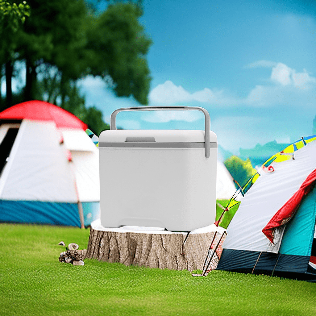  Refrigerator Outdoor Refrigerator Fishing Picnic Camping  Family Collection Portable Incubator Mini Lightweight Bait Box Aeration  Hole Fishing Incubator (Color: White, Size: 15.7 x 10.0 x 10.0 inches (40 x  25.5 x