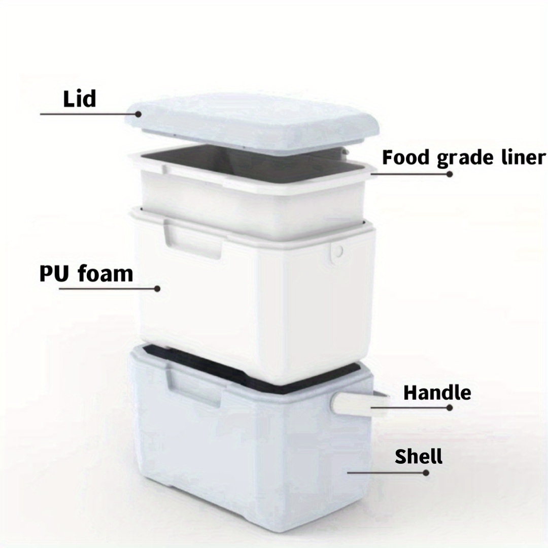  Refrigerator Outdoor Refrigerator Fishing Picnic Camping  Family Collection Portable Incubator Mini Lightweight Bait Box Aeration  Hole Fishing Incubator (Color: White, Size: 15.7 x 10.0 x 10.0 inches (40 x  25.5 x