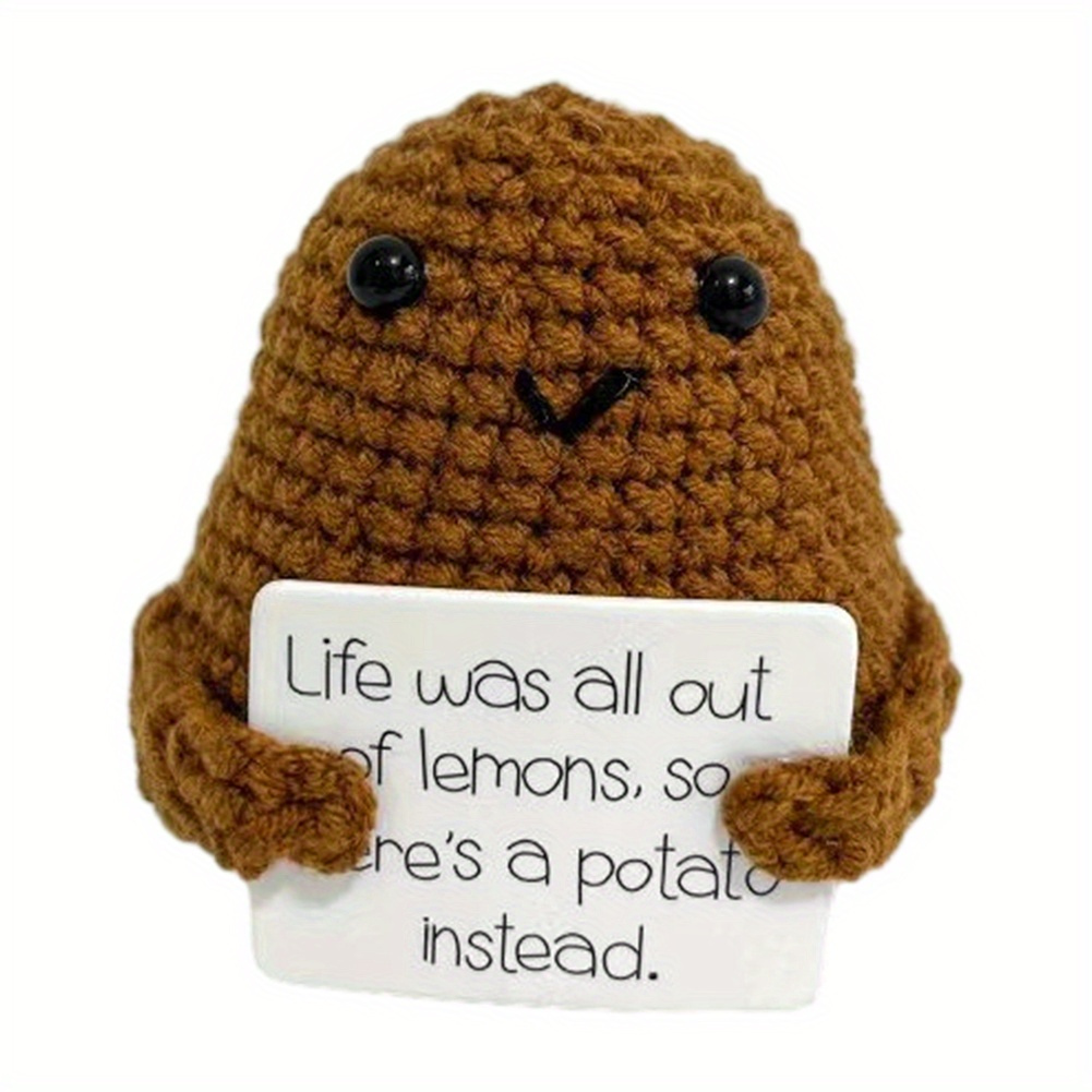 Positive Life Potato Handmade Potato Funny Potato Knit Funny - Temu