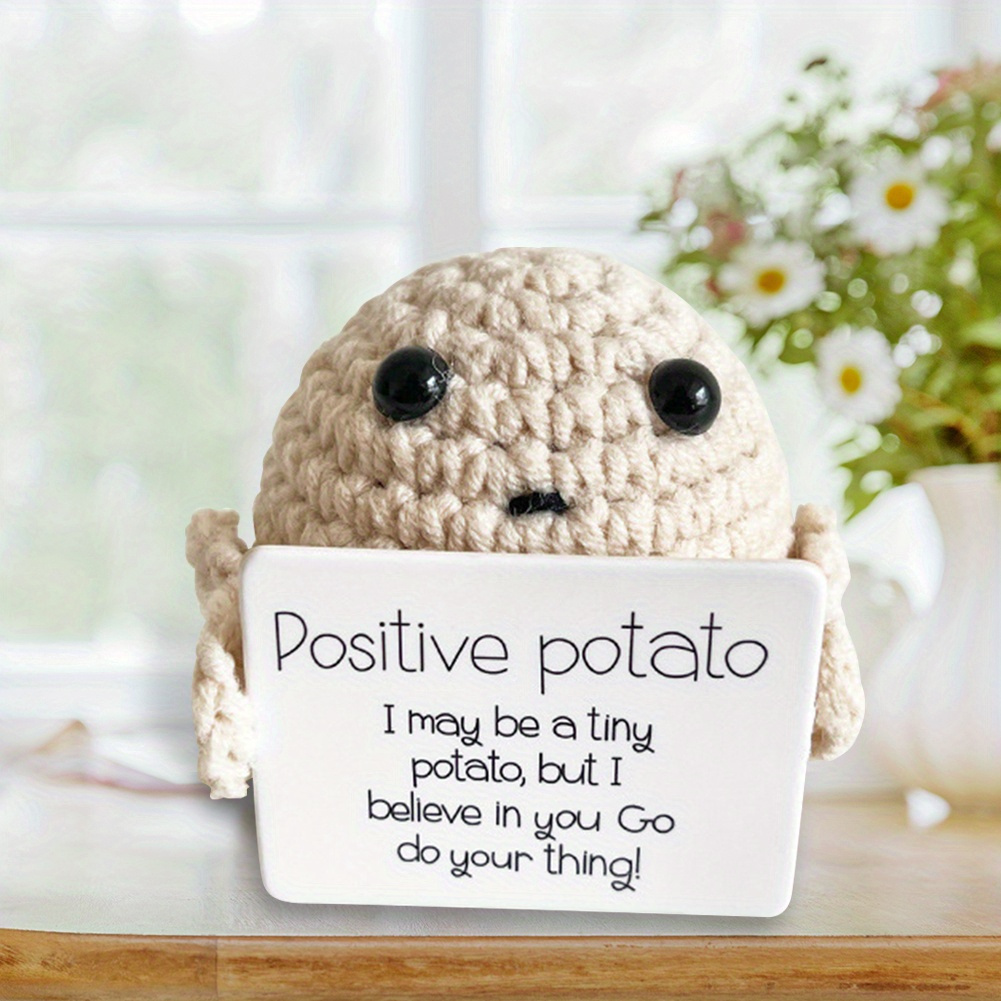 Positive Energy Potato Hug Pocket Hand stitched Handmade - Temu