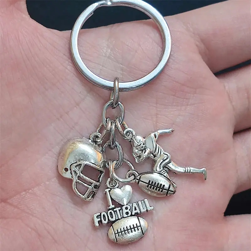 Porte-clés de Football Américain, Pendentif de Casque de Joueur de