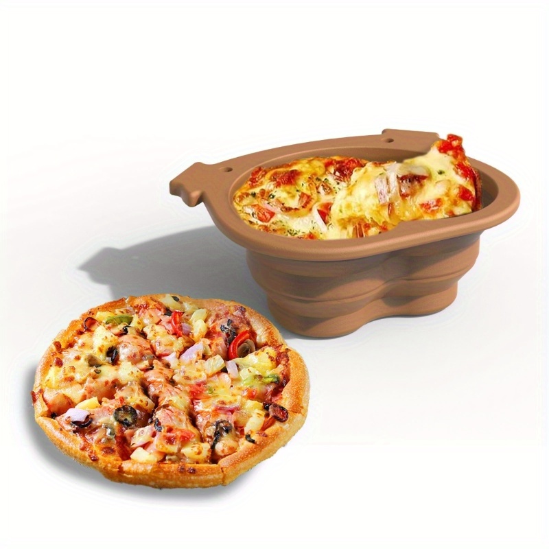 1pc Reusable Pizza Storage Container Expandable Pizza Packaging Container  With 5 Microwaveable Serving Trays Adjustable Silicone Pizza Box Microwave  Dishwasher Safe Collapsible Pizza Container Pizza Box Pizza Keeper Storage  Container With Lid