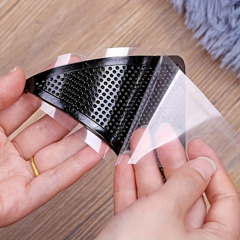 4pcs Triangular Rug Pad Grippers, Rug Tapes, Non-Slip Reusable