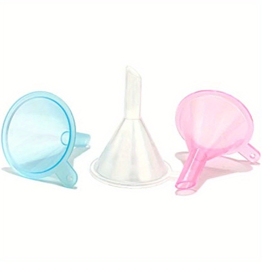 Embudo pequeño, mini embudos de plástico transparente de 1,18 pulgadas para  líquido de llenado de botellas de laboratorio científico, aceites  esenciales, perfume (paquete de 100)