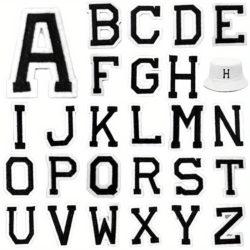 Black And White Iron On Letters For Clothing Heat Transfer - Temu
