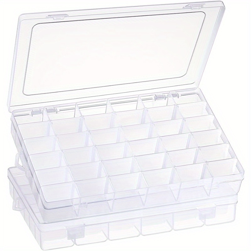 ToolUSA Clear Plastic Storage Box With Removable Dividers: TJ-48822